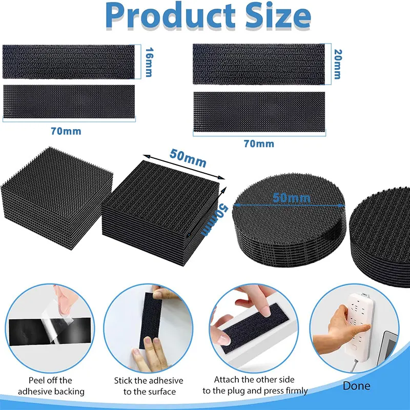 5-30 คู่ Universal Anti-SLIP แผ่นยึด Self กาวตะขอและ LOOP Grips ไนลอนยึดสติกเกอร์สําหรับรถ Pad Retainer