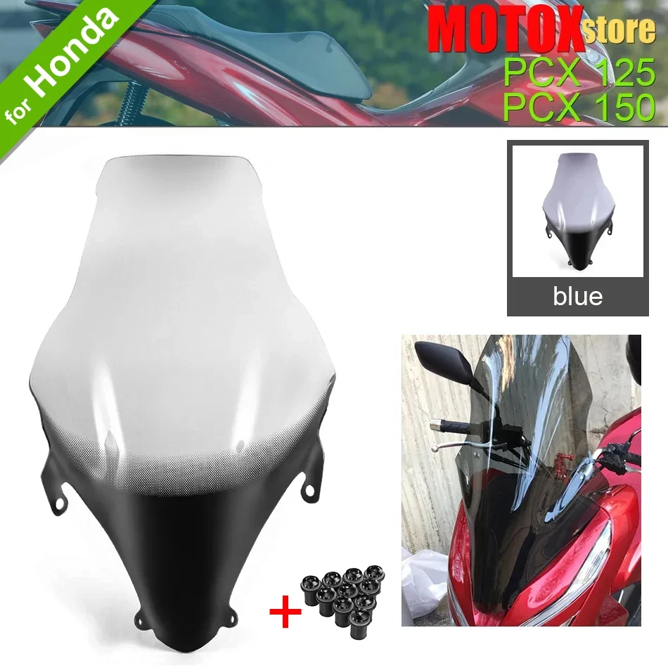 

Motorcycle Windscreen for 2018 - 2021 Honda PCX150 PCX125 Windshield PCX 150 125 Wind Deflector Spoiler Cover 2019