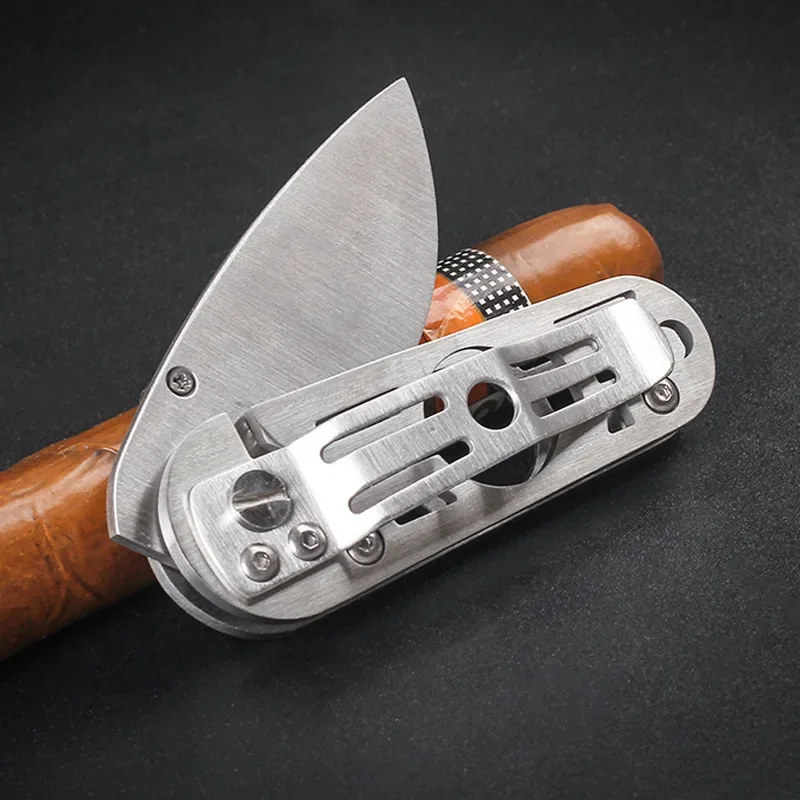 2 in 1 Stainless Steel Cigar Cutter gift package Metal Guillotine Scissors Gift gold Portable Smoking Accessories Gifts For Man