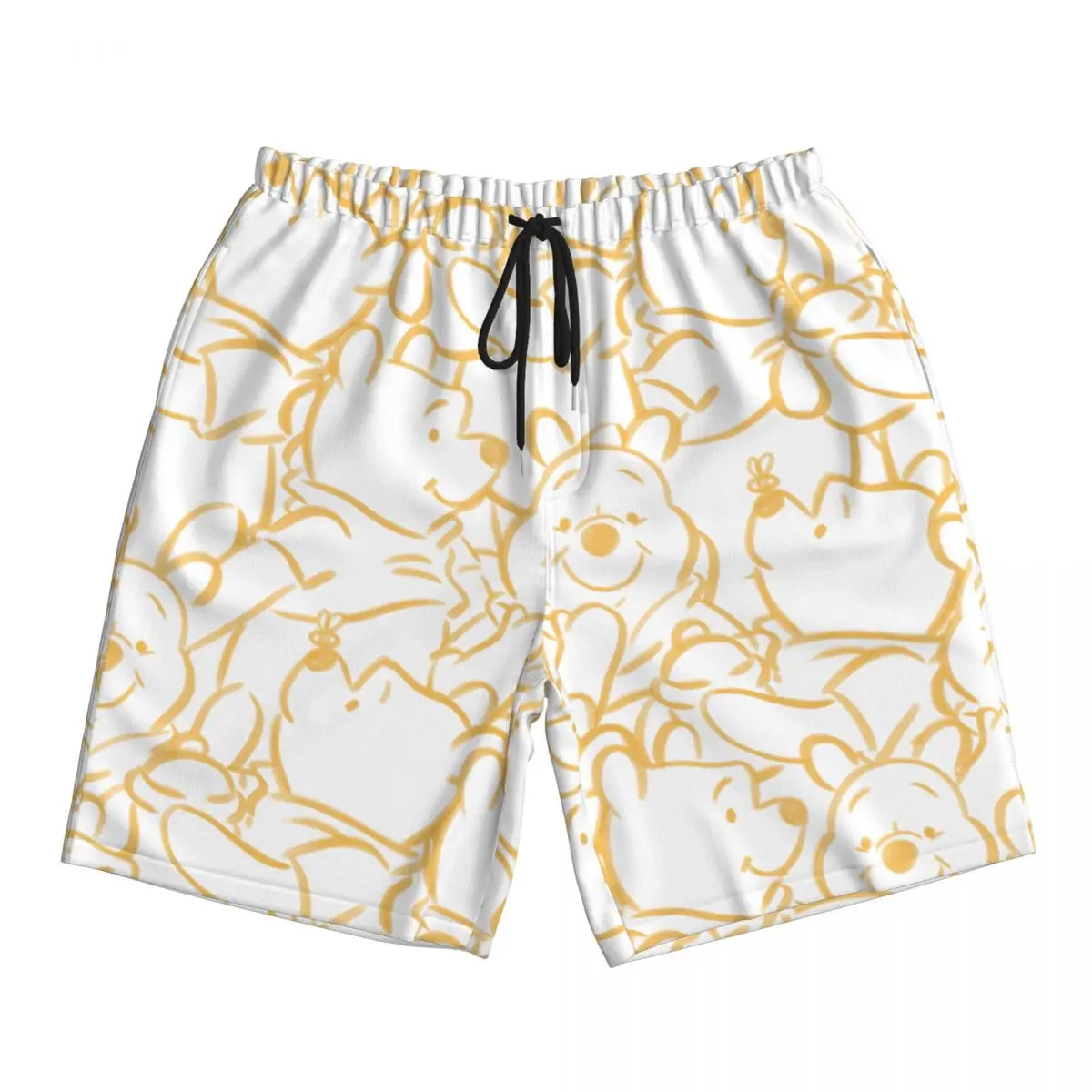

Fashion Summer Men Cartoon Winnie The Pooh Shorts Women Trunks Beach Print Short Pants Sports Quick Dry Swimsuit