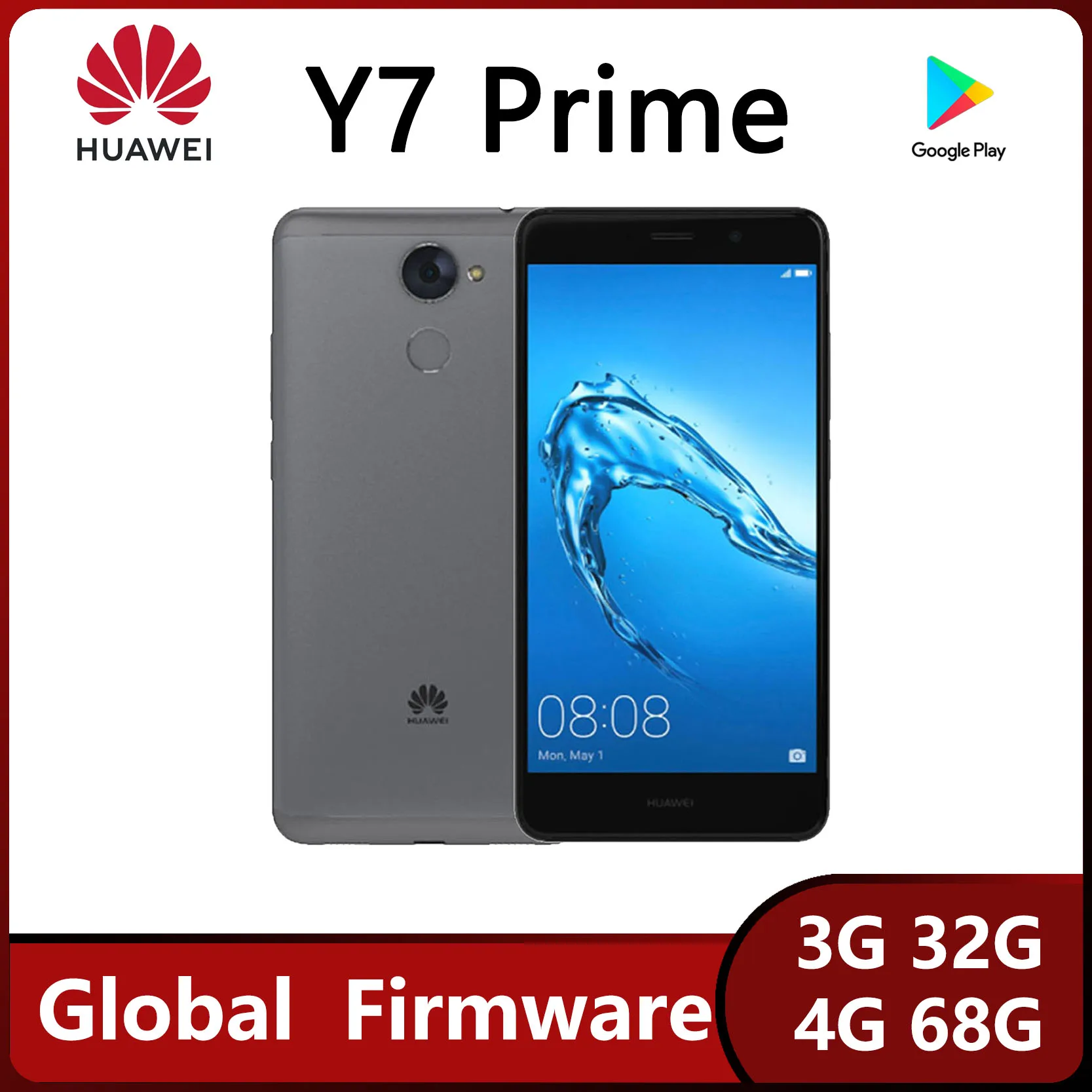 HUAWEI Y7 prime smartphone 5.5'' 1280x 720 pixel 4000mAh Global firmware Original used phone