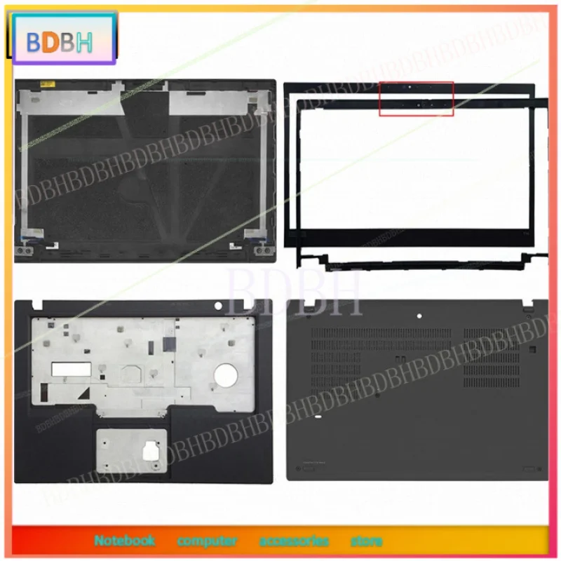 Nuevo para Lenovo Thinkpad T14 Gen2 P14S Gen2, cubierta trasera para portátil, cubierta superior, bisel frontal, reposamanos, base inferior, carcasa negra