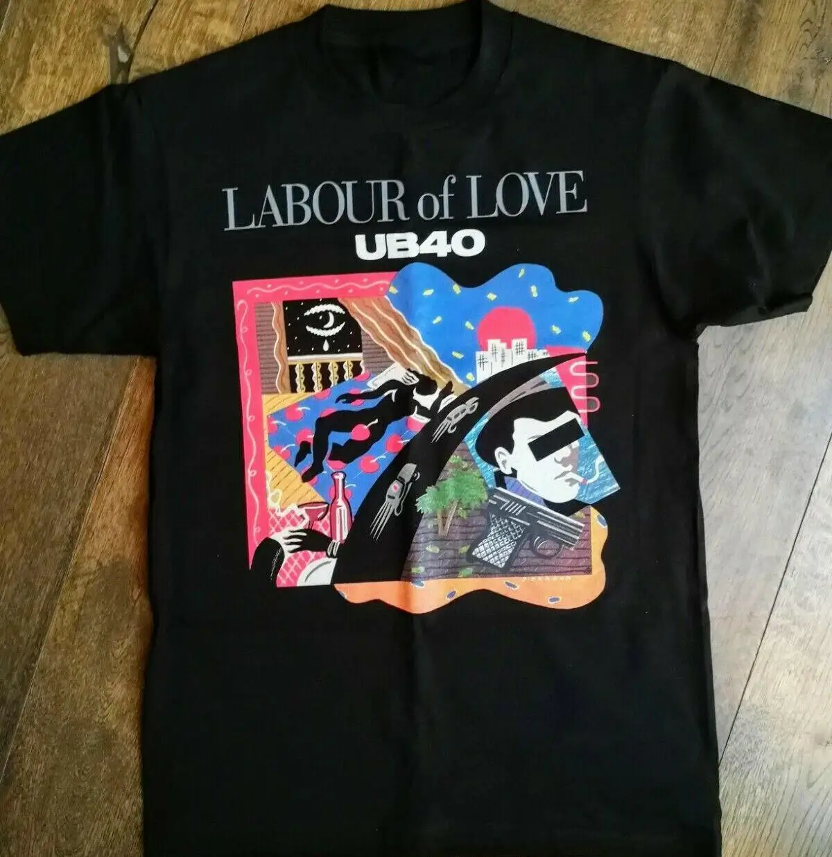 UB40 Labour of Love Men T-shirt Black Cotton All Sizes