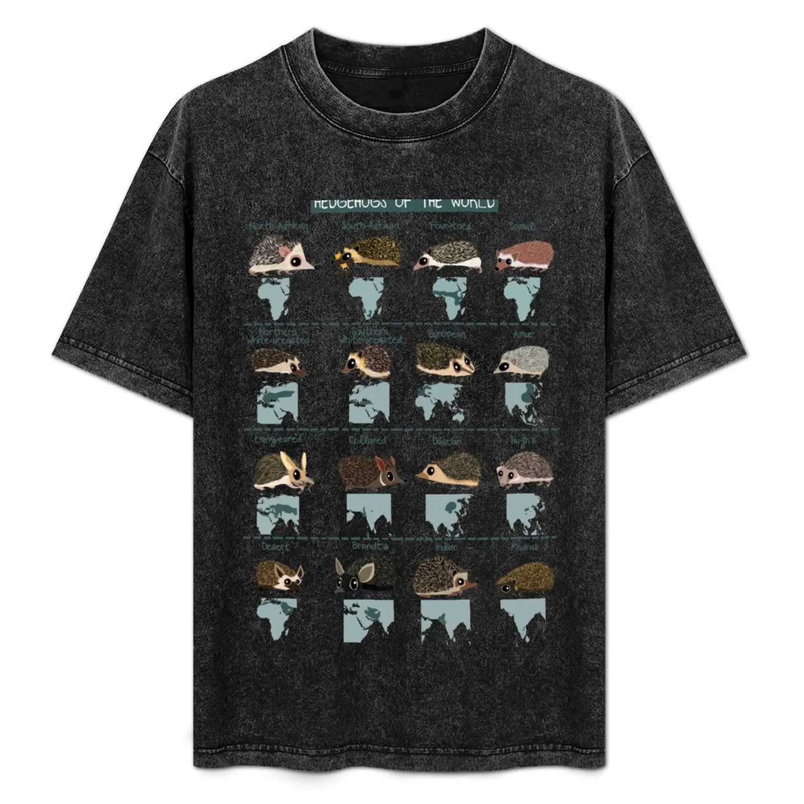 

Hedgehogs of the World T-Shirt Large Size Short Sleeve T-Shirt