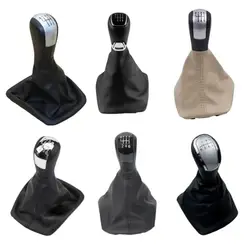 For Skoda Octavia A5 MK2 A6 Sedan & Combi 2004 2005 2006 2007 2008 Car 5/6 Speed Gear Stick Shift Knob With Leather Boot Collar