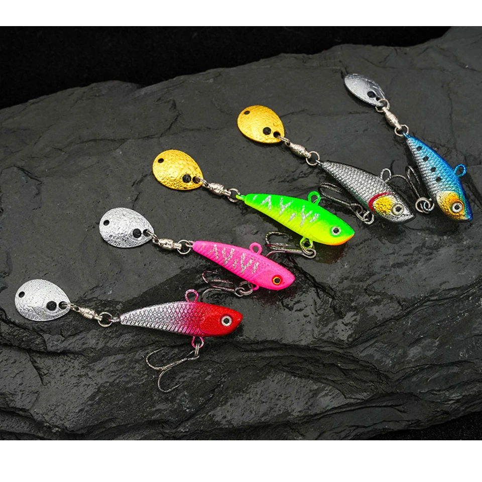 WALK FISH 8/11/15g Neuer VIB Angelköder Spinner Spoon Kleiner Wirbelwind Eisenplatte Rotierender Köder Meeresangeln Seebarsch Süßwasser – Detail 4