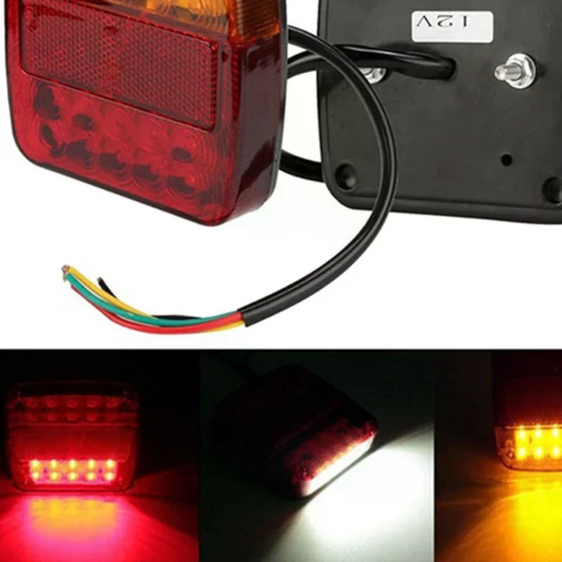 1 Uds 12V remolque camión 20 LED luz trasera freno parada señal de giro lámpara de luz indicadora 107x102x30mm