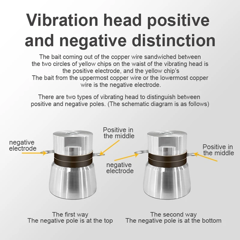 A46T 40KHz 50W טרנסדיוסר אולטרסוני יציאה יציבה מנקה ויברטור עבור לוח מעגל מחולל מכונת כביסה תעשייתית