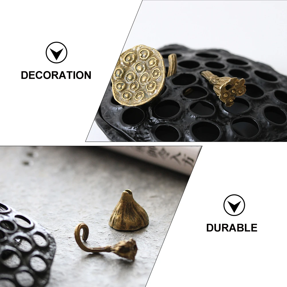 

Copper Burner Desktop Ornament Decorative Censer Home Aromatherapy Meditation Coil Holder Cone Burner Container Creative Censer