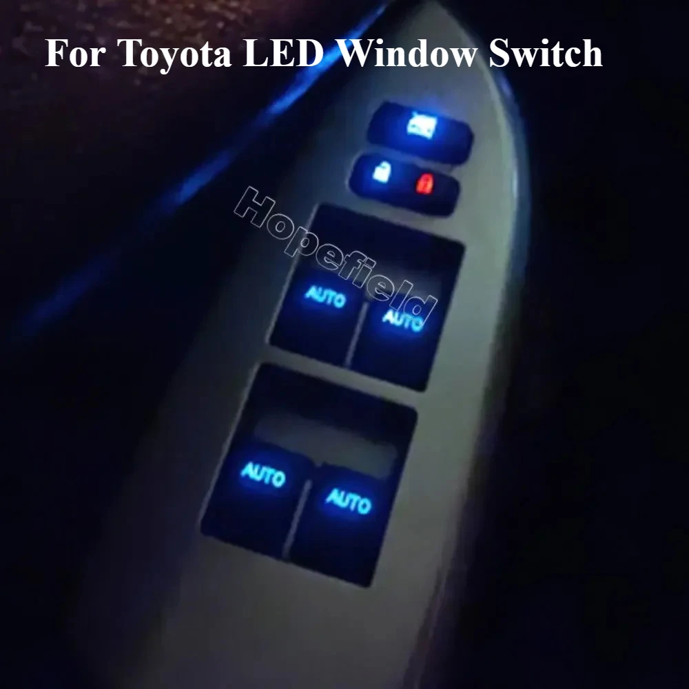 Intelligent AUTO LED Power Wndow Switch Master Remote Glass Lifter Button For Toyota Camry 2006 Corolla Highlander Vios Interior