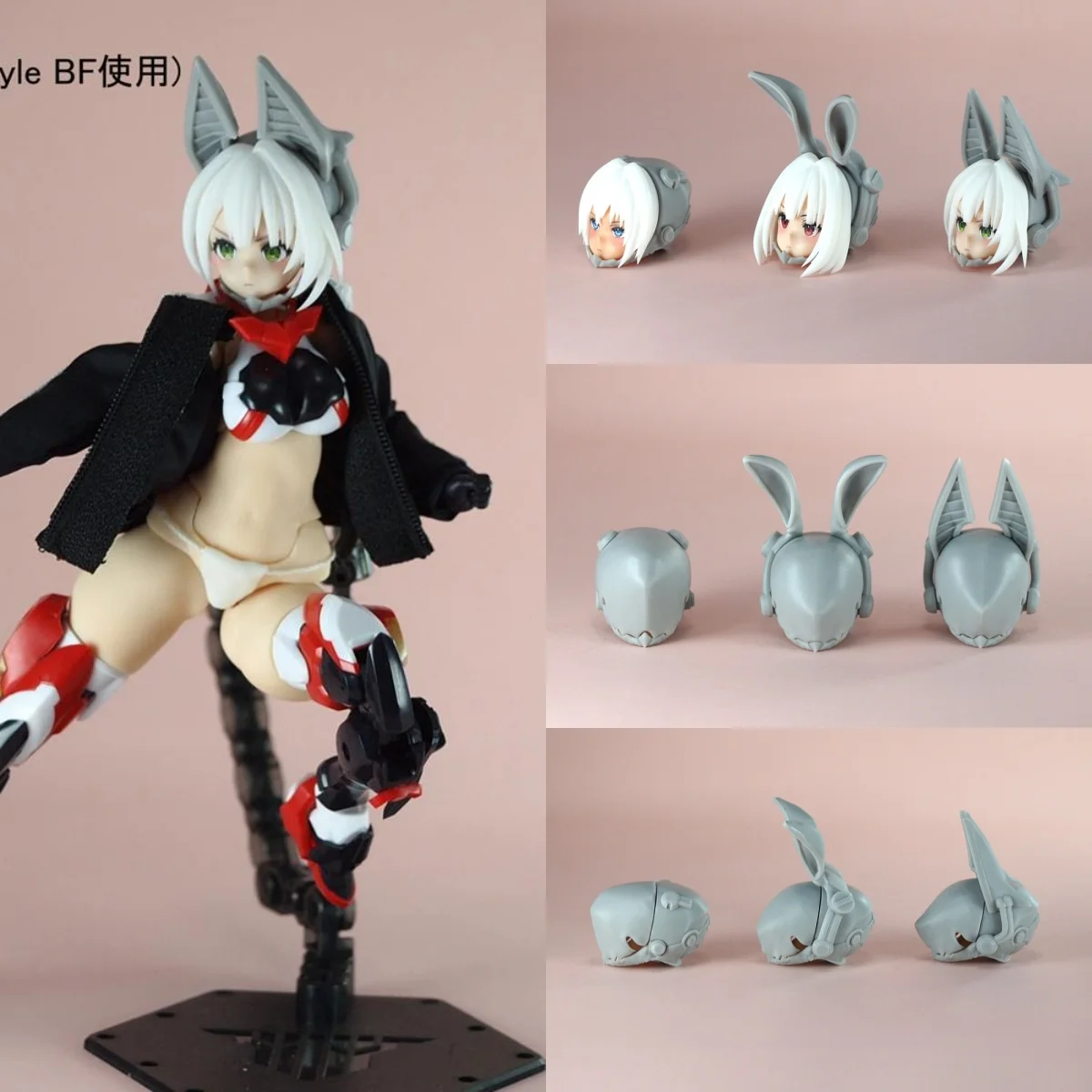 

[Без рисунка] SH MU081F 1/12 аниме-волосы GK, детали для преобразования, шлем с заячьими ушками, подходит для 6-дюймовой куклы-бустера, аксессуары для моделей PUNI MOFU