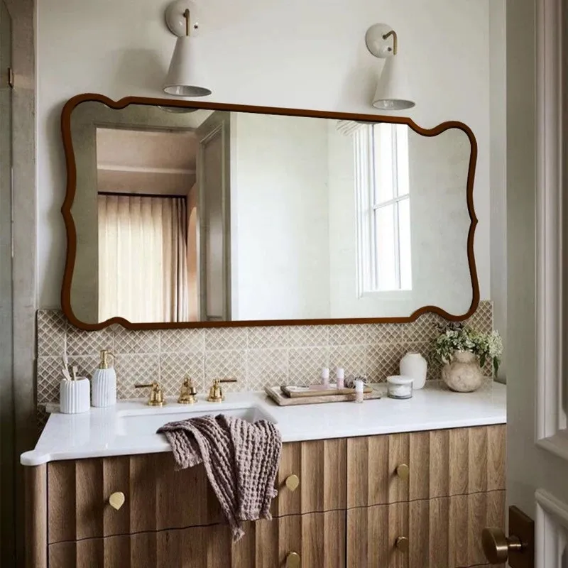 Irregular Bathroom Mirror Modern Decoration Makeup Living Room Makeup Mirror Aesthetic Luxury Spiegel Wand Home Decorations