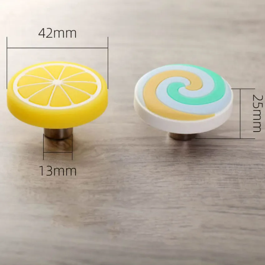 Color Soft Glue Environmental Protection Children Room Kids Knob Candy Drawer Shoe Cabinet Wardrobe Wine Cute Cartoon Handle
