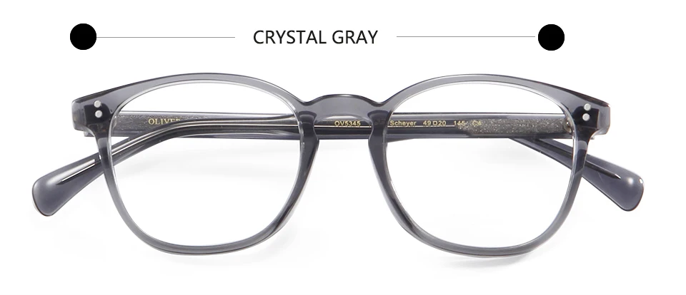 Ov Designer Acetat Runde Glas Rahmen Für Männer Optische Brillen Ov5345 Vintage Medium Oval Spektakel Myopie Rahmen Oculos De Grau – Detail 7