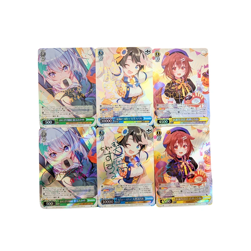 Diy Anime Figuur Nekomata Okayu Inugami Korone Zelfgemaakte Game Collectie Flash Card Bronzing Zeldzame Kaart Collectie Verjaardagscadeau