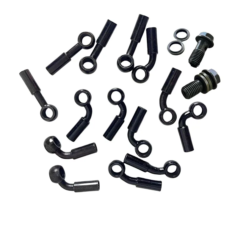 

Motorcycle Hydraulic Crimping Style Fitting Joint 8/10mm Banjo Fitting AN3 Brake Clutch Oil Hose Line Joint M10 0°28°45°75°90°