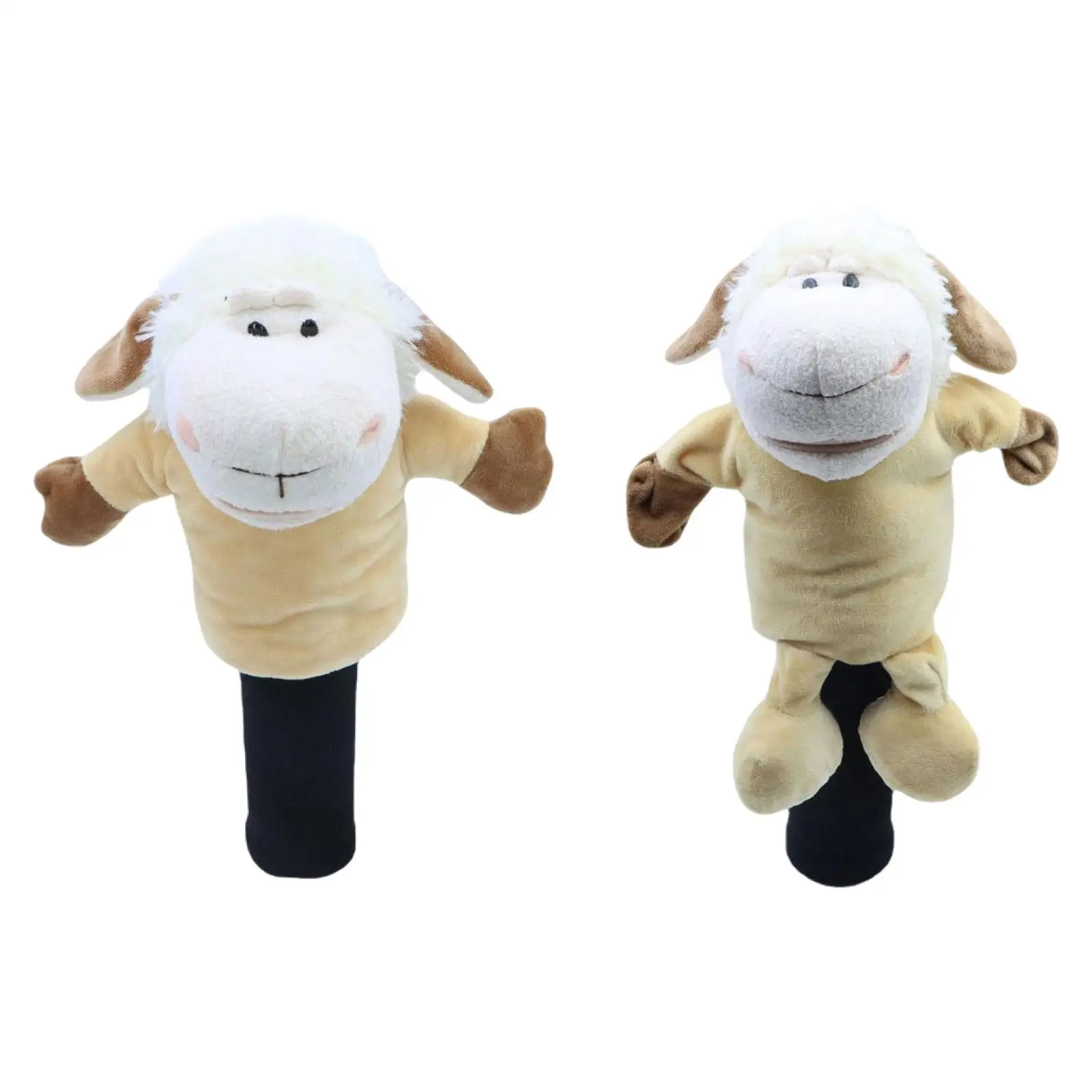 

Golf Wood Headcover Lamb Shape Protective Sleeve Knitted Plush Gift Scratch Resistant Novelty Transport Protection Golfer Gift