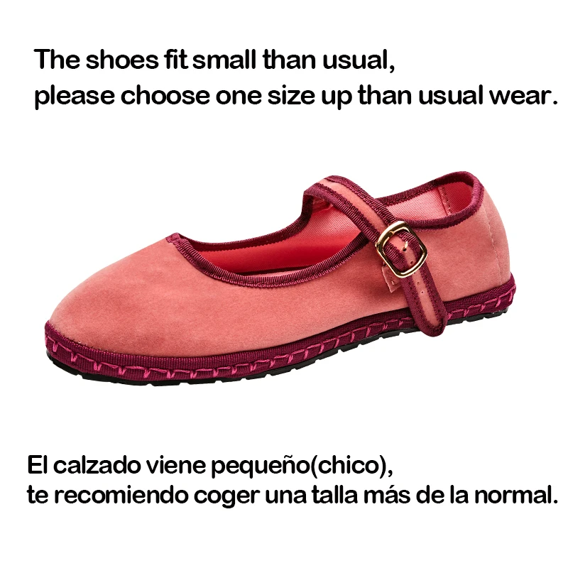Grijze Mary Jeans Flats Schoenen Dames Ronde Neus Handsteek Fluwelen Doek Schoenen Dames Casual Zachte Comfortabele Balletschoenen Loafers