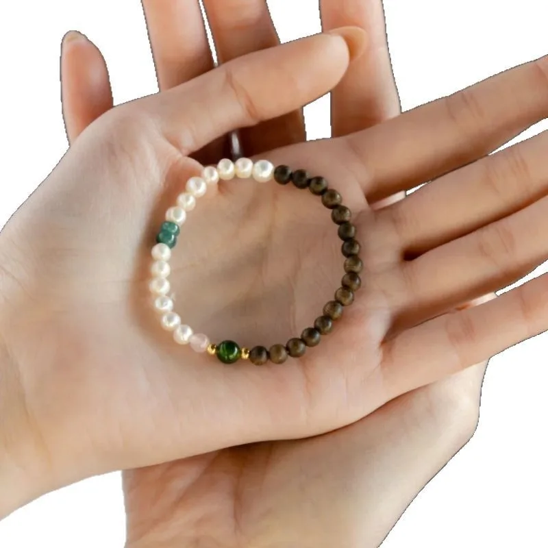 Natural Agarwood Bracelet Elegant Design Unique Style Delicate Small Beads Lucky Charm Gifts view 5