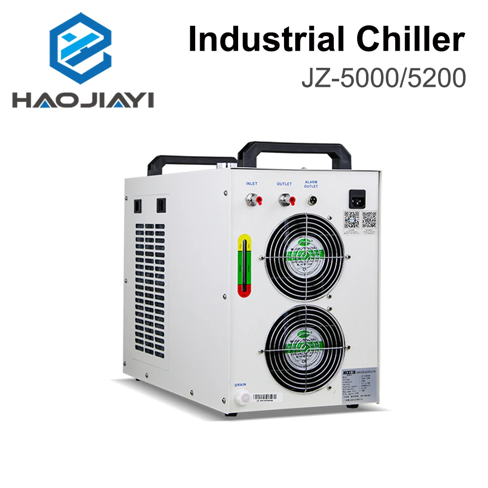 JZ-5000/5200 Industrial Water Chiller for CO2 Laser Engraving Cutting Machine Cooling 100-150W Laser Tube DG110V AG220V