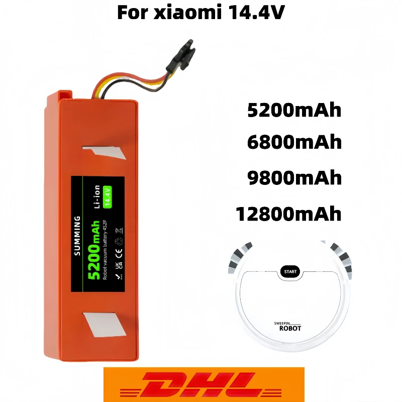

Suitable for Xiaomi robot vacuum cleaner battery S50 6800mAh 14.4V Suitable for Xiaomi S51, S52, S6, S51, S65, S55, S60, S6, S5,
