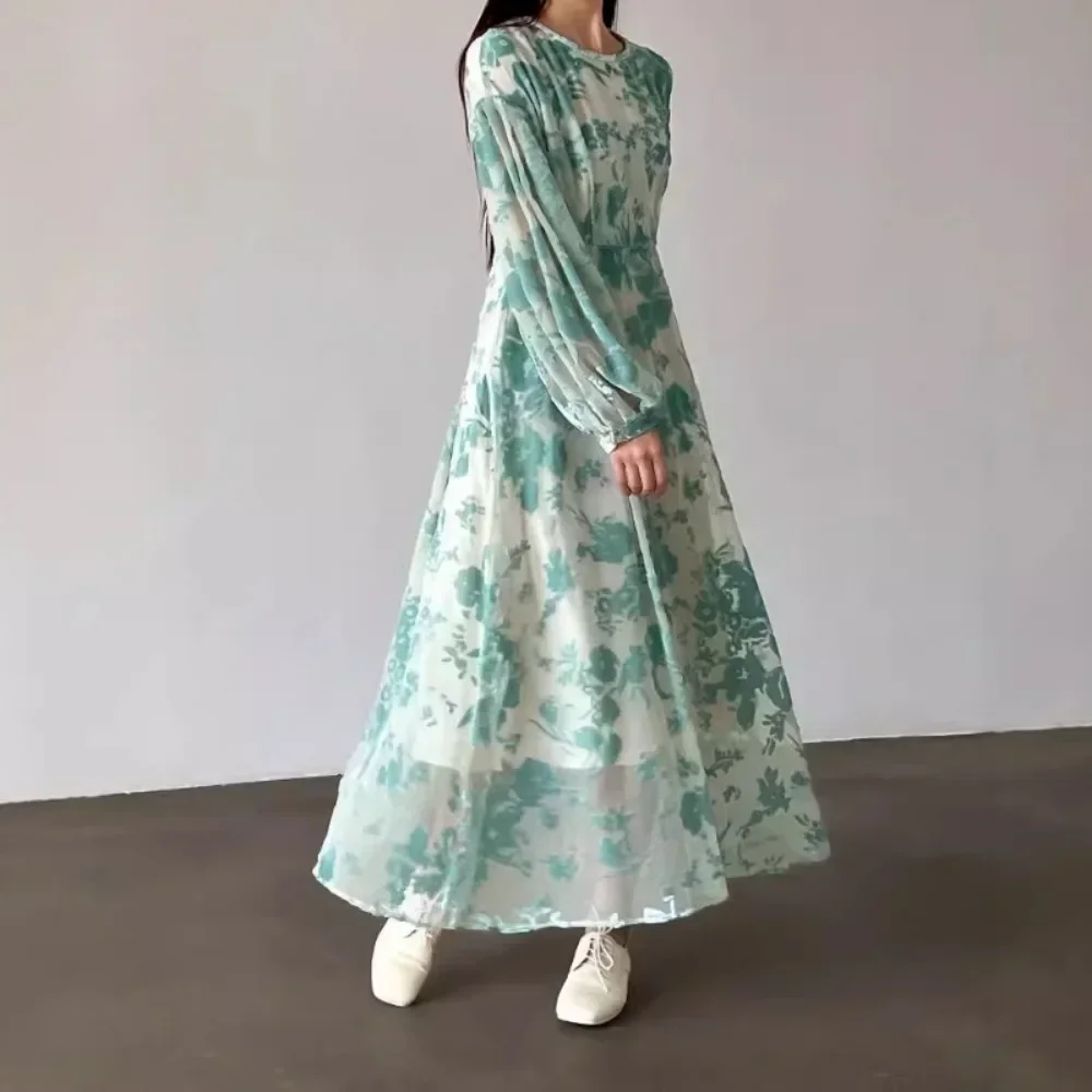 Robe Éducative en Velours à Manches sulfpour Femme, Tenue Élégante, Douce, Col Rond, Japon, Nouvelle Collection Automne 2025