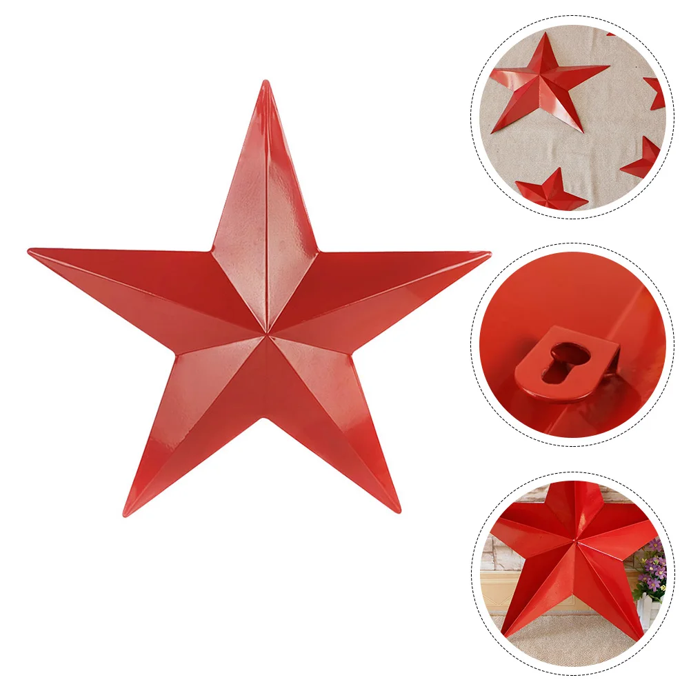 

Iron Five-pointed Star Hanging Decoration for Walls Ornament Front Door Indoor Outdoor Large Decorative Metal Sculpture