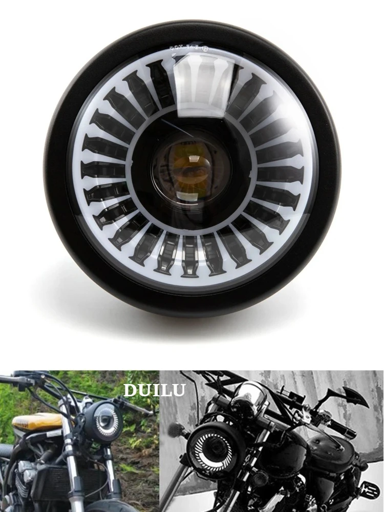 

Motorcycle Whirlpool 6.5-inch LED Headlights For Harley Yamaha Honda LED Headlights Turbo Angel Eyes High And Low Beam Lights