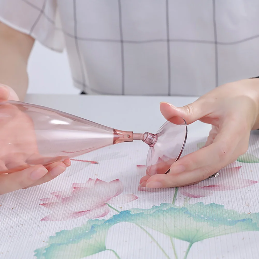 المحمولة النبيذ نظارات مجموعة البلاستيك شرب أكواب الإبداعية الشمبانيا نظارات كوكتيل كأس لوازم حفلات الزفاف بار شرب كوب جديد