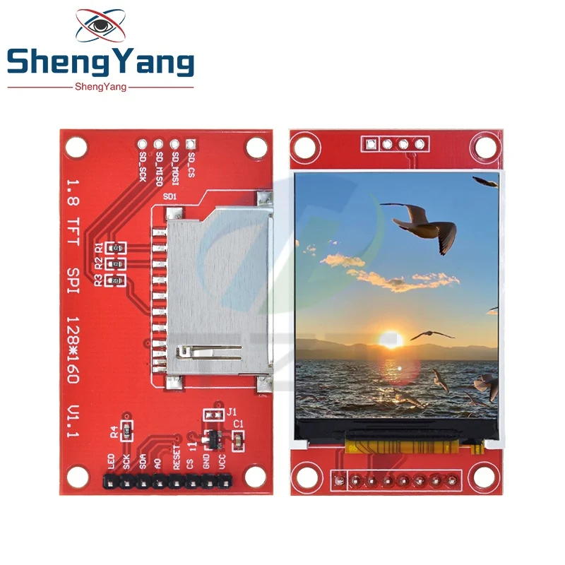 1,8 Zoll TFT-LCD-Displaymodul Mit ST7735 – 128x160 Pixel, SPI-Schnittstelle, Für Arduino & Co 1,8 Zoll TFT-LCD-Displaymodul Mit ST7735 – 128x160 Pixel, SPI-Schnittstelle, Für Arduino & Co