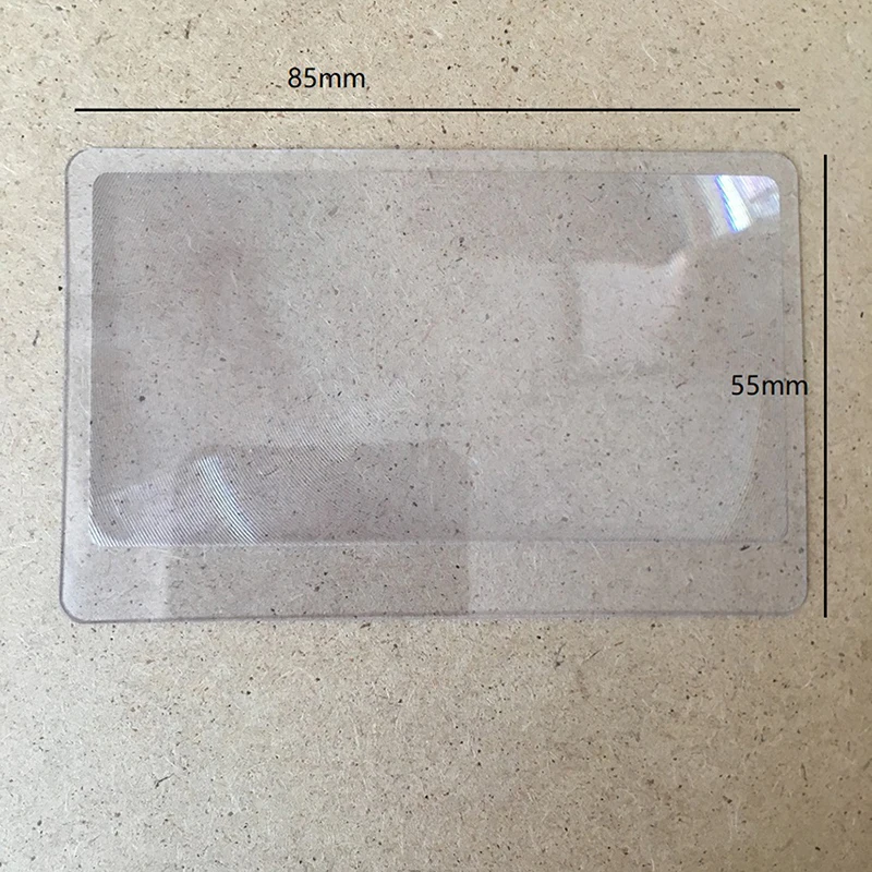 1PC Protable Pocket Credit Card 3 X Magnifier Transparent Magnification Magnifying LENS Glass Increased for Reading