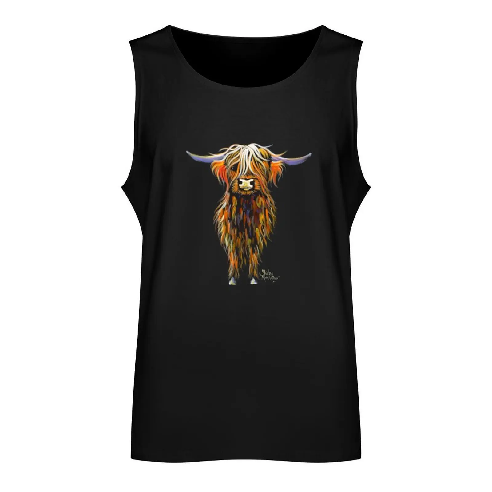 Scottish Highland Cow ' STEWART ' by Shirley MacArthur Tank Top quick-drying t-shirt Men's summer vest t-shirts for Men's gym