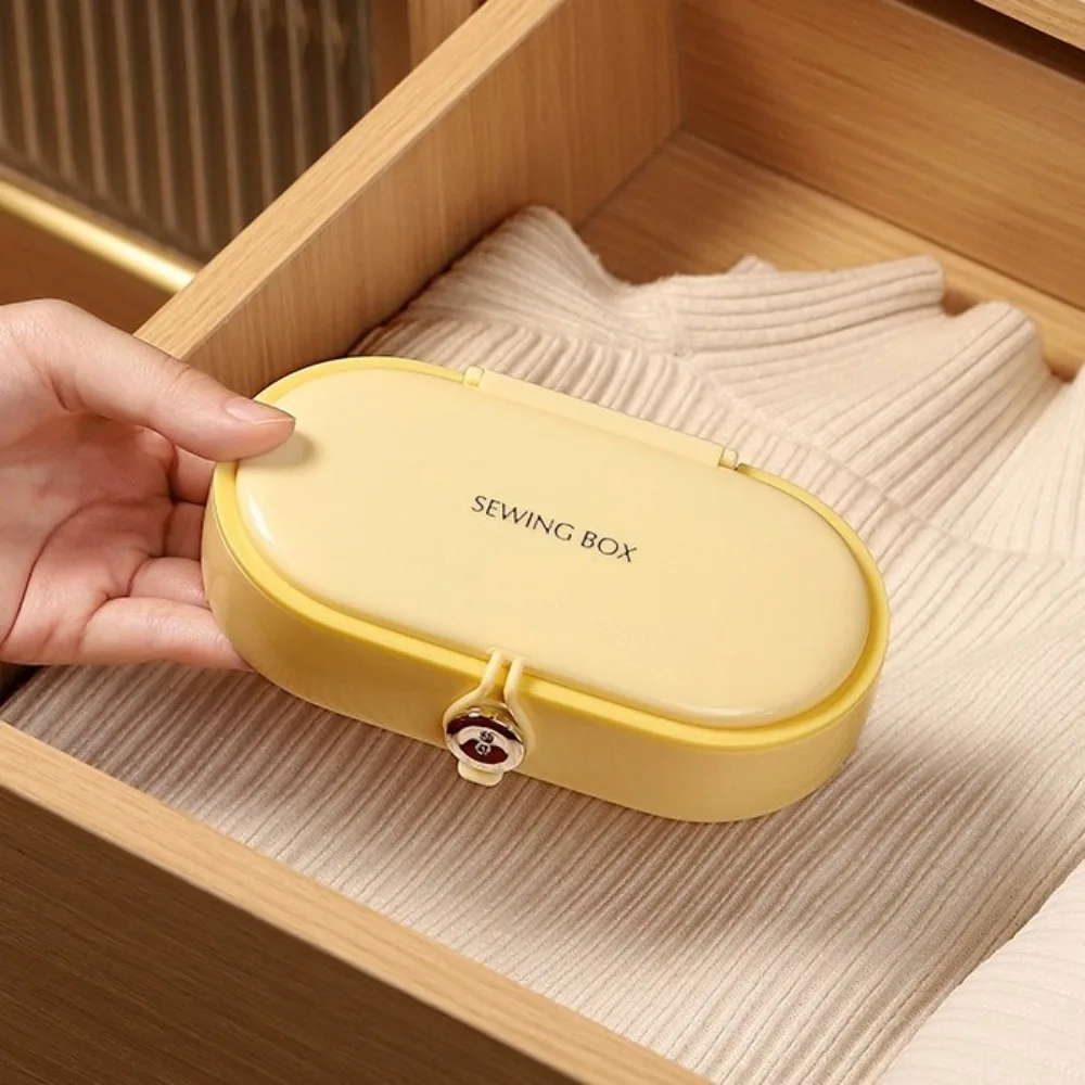 Dopamine Magnetic Needle Thread Box Portable Hand Sewing Needles Hand Sewing Tool Kit Measuring Tape Threads Mini Sewing Box Set