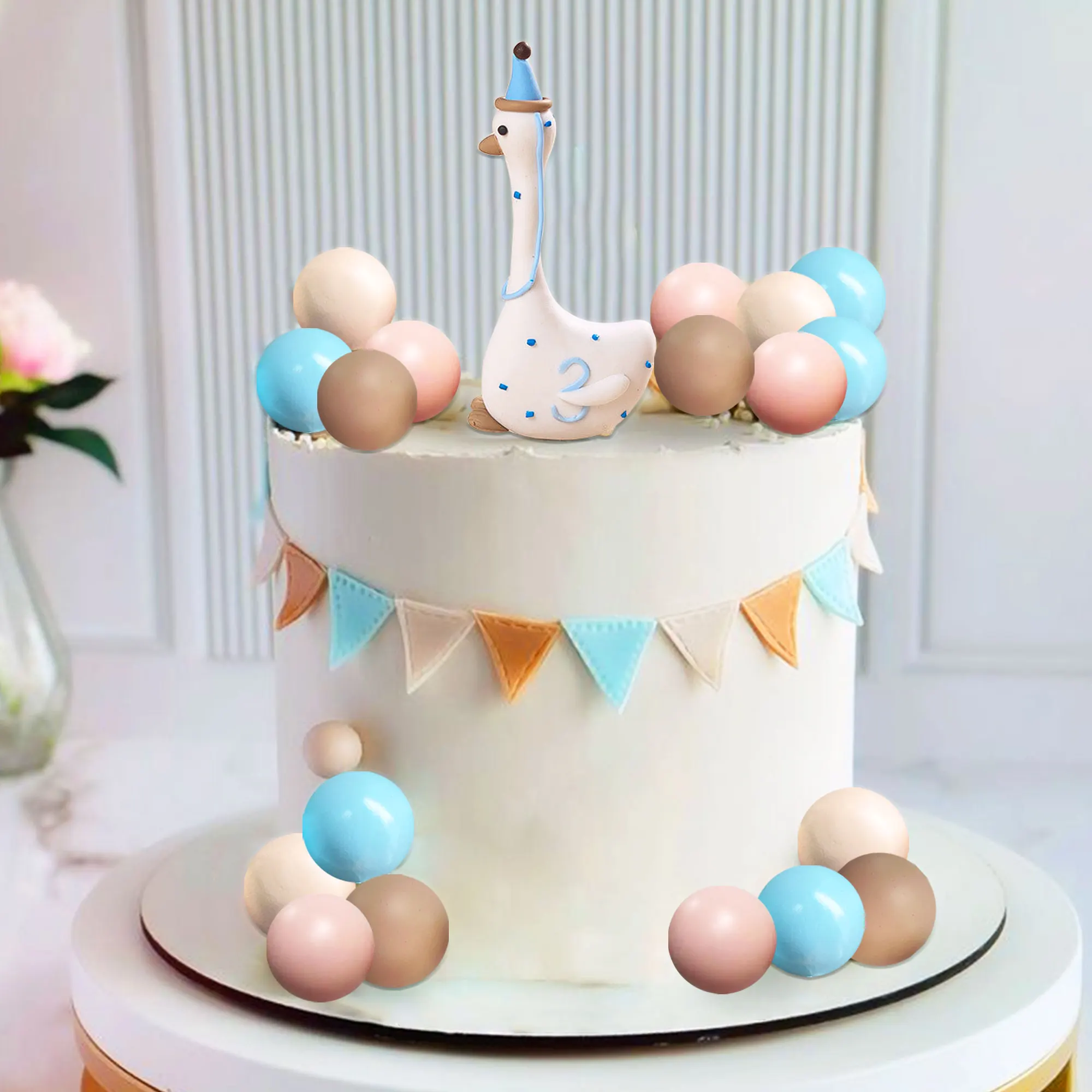 Adorno para tarta de cumpleaños LaVenty Blue One Silly Goose, decoración de cumpleaños de One Silly Goose, decoraciones para fiesta de primer cumpleaños