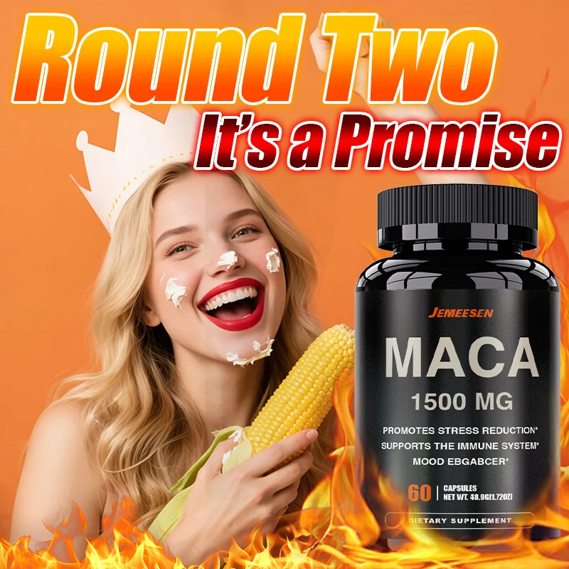 Black Maca Capsules Maximize Vitality and Performance Stamina, Endurance, & Strength Powders Supplement for Men