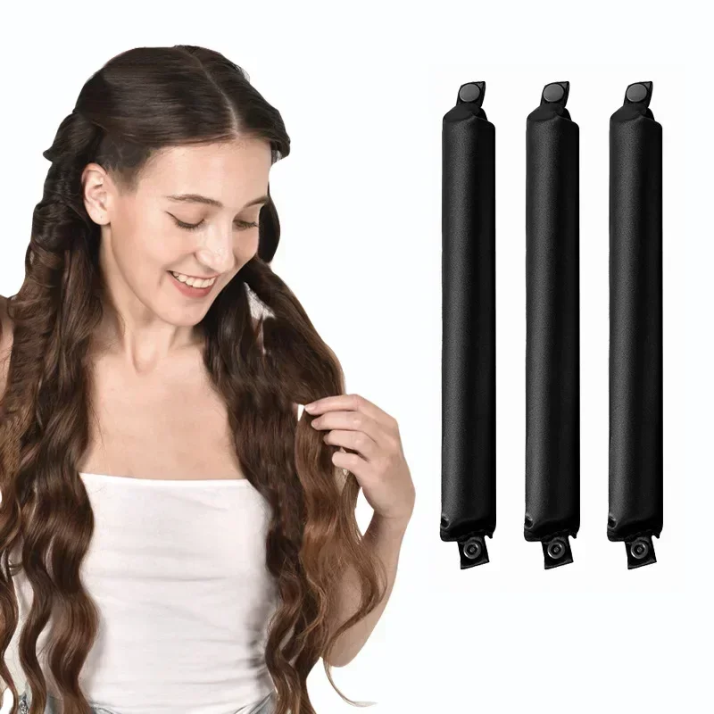 Heatless Curling Rod Stirnband Satin Lockenwickler Keine Hitze Lockenwickler Lazy Curls Weiche Lockenwickler Schlafen Flexi Rods Styling-Tools