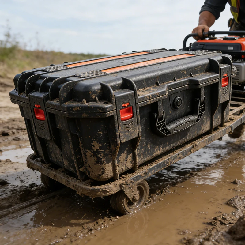 

Photography Trolley Box IP67 Waterproof Suitcase Tools Box Hardware Toolbox Organizer Trolley Case Hard Case Military Organizer