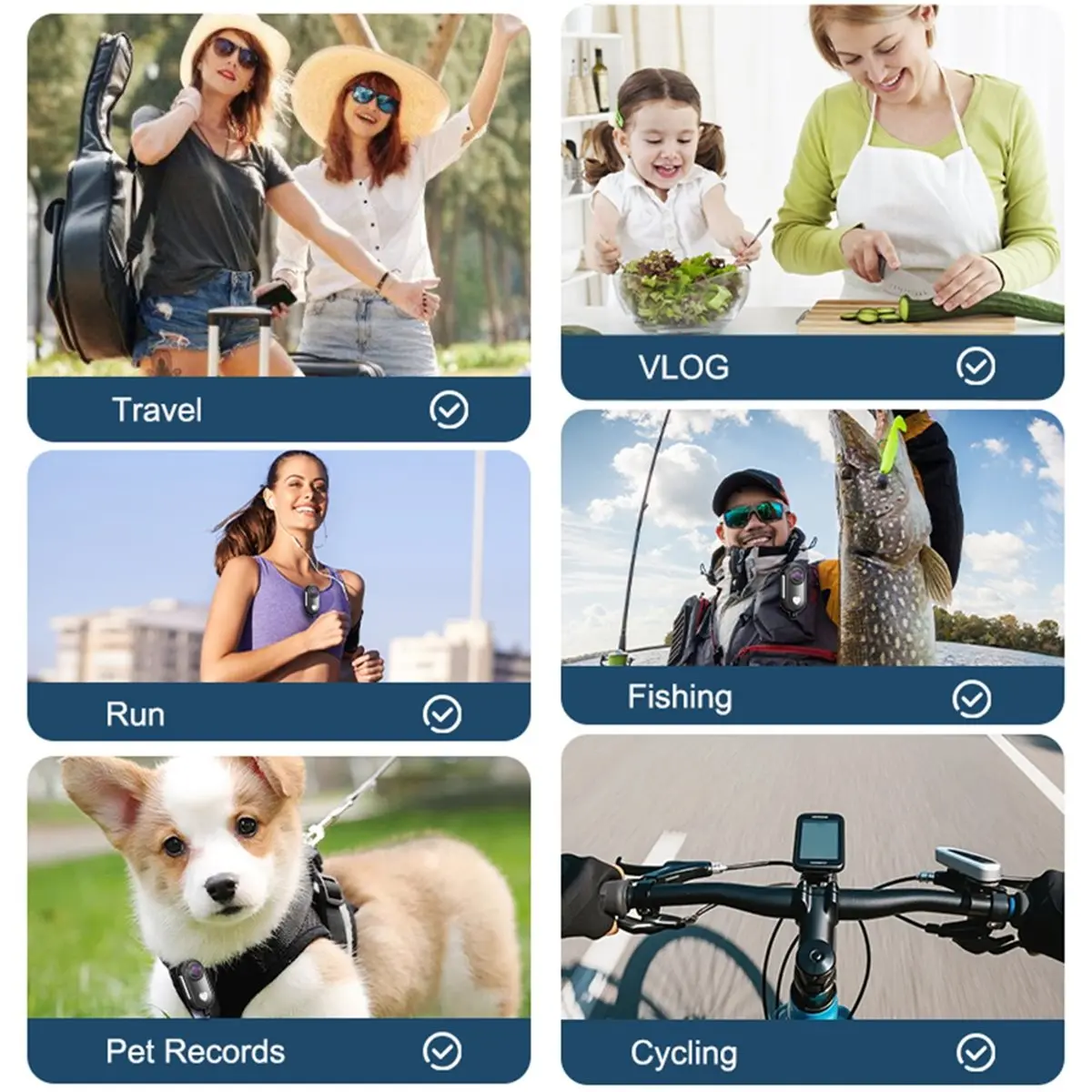 A26Z 4K WiFi Mini Action Camera Outdoor Sport Thumb Pocket Camera Portable Motorcycle Camcorder for Vlog Cycling Cam