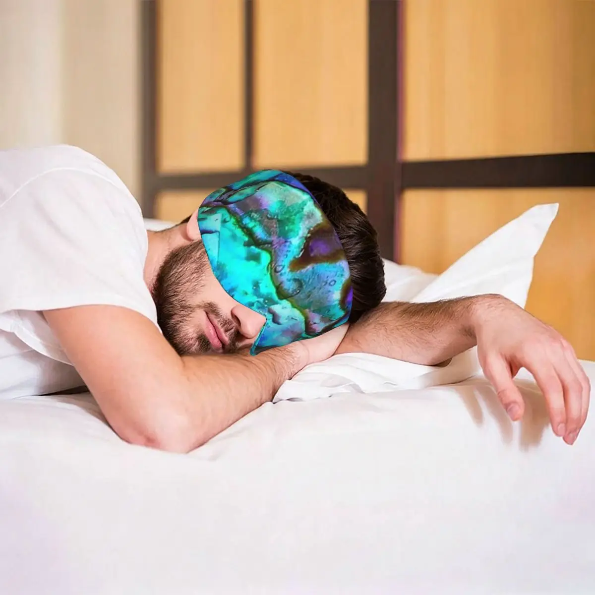 Abalone Shell Pattern Up Close sleep eye mask Light Blocking Portable Eye Cover for Girls Boys Office Nap Eyeshade eyepatch