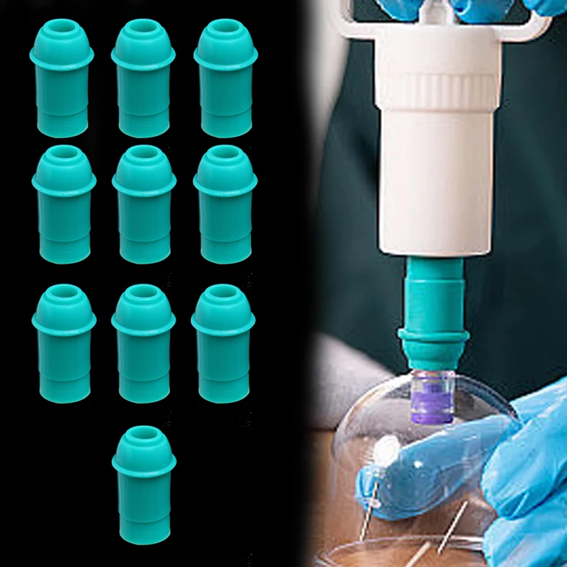 10pcs Cupping Device Connectors Vacuum Cupping Pump Nozzle Tips Cupping Hand Pump Connectors