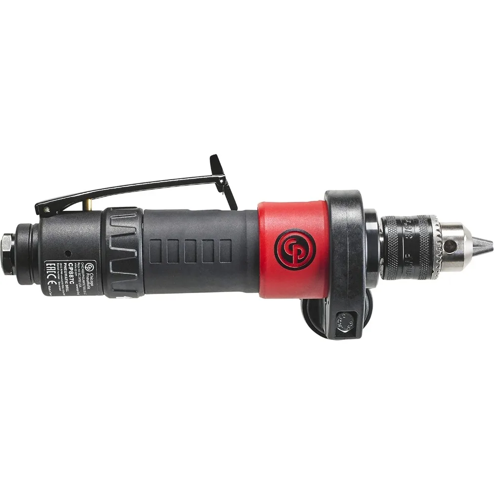 

CP887C - Air Power Drill, 3/8 Inch (10 mm), Keyed Chuck, Straight Handle, 0.4 HP / 300 W, Stall Torque 3.8 ft. lbf / 5.1 NM