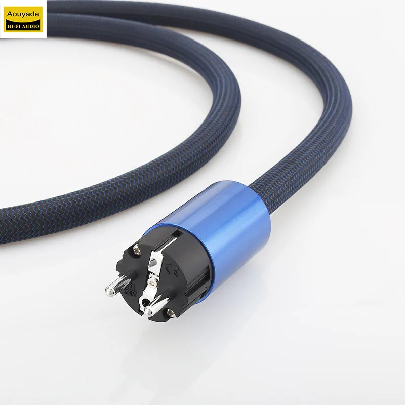 

Aouyade P1915 Silver Plated Wire Material HiFi Audio Power Amplifier CD Car Device European and American Standard Power Cord