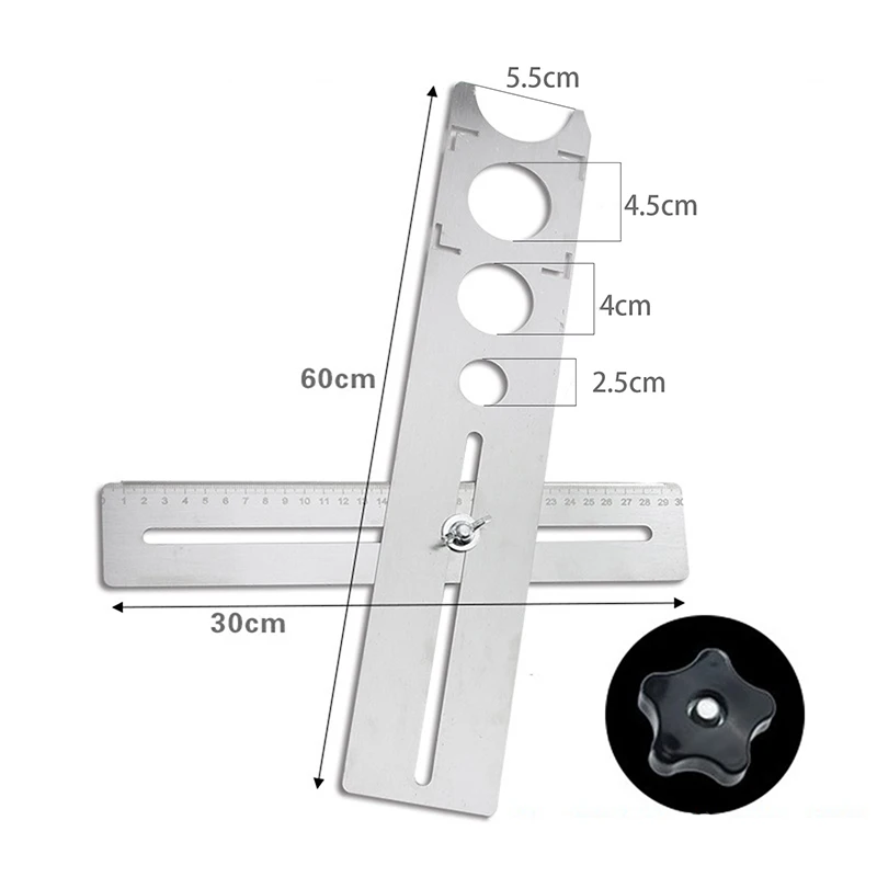 New Adjustable Tile Locator To Wall Marking Position Ruler Ceramic Hole Cutter Tile Drill Marble Opener Construction Tool