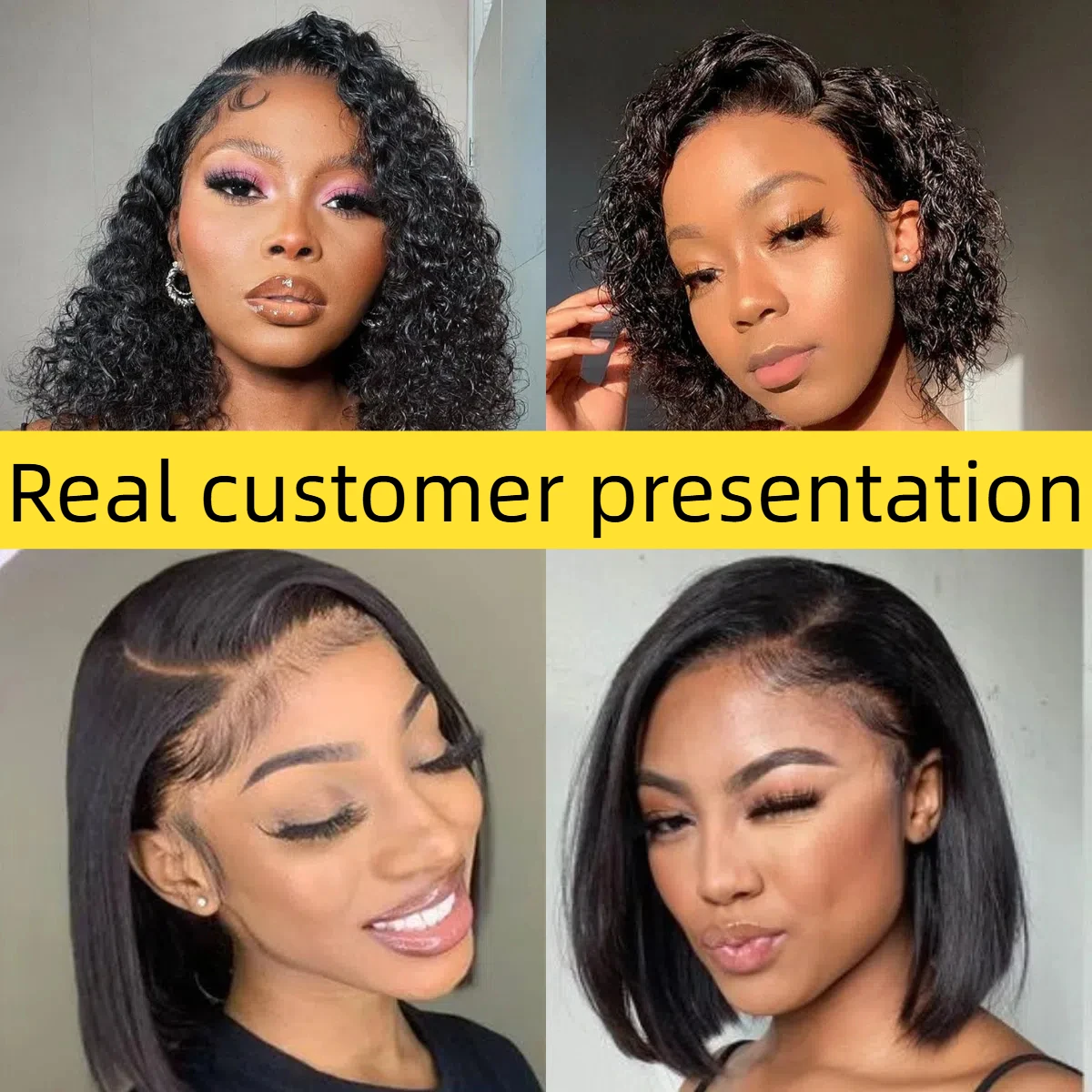 

Deep Wave Bob Frontal Wig 13x1 Lace Human Hair Wigs Short Bob Pre Plucked Lace Closure Wigs For Women Side T Part Lace Wig