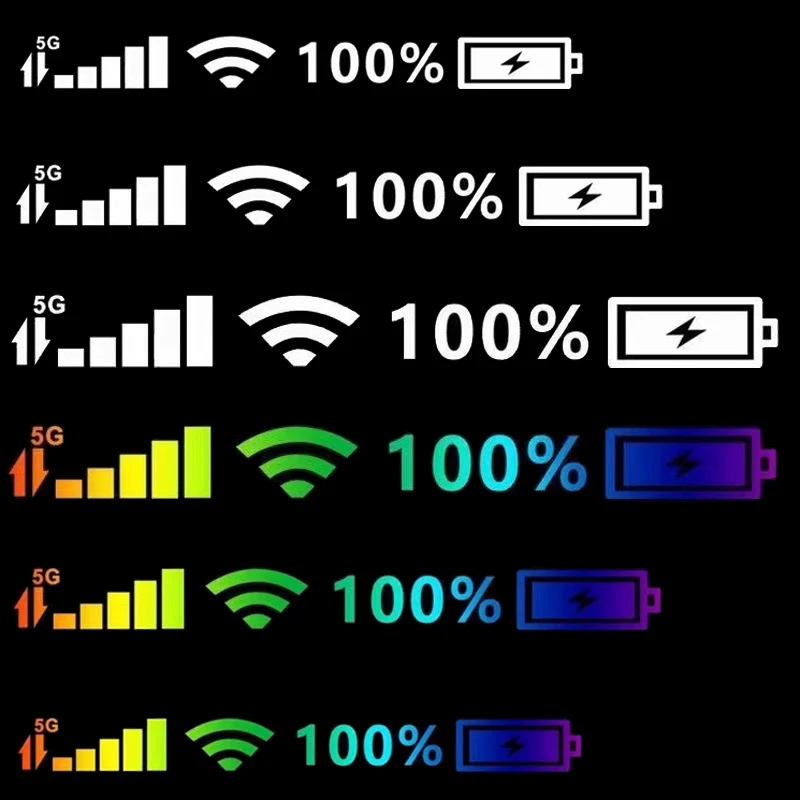 إشارة السيارة واي فاي الطاقة ملصقات الزجاج الأمامي ملصقات عاكسة على هاتف السيارة المحمول ملصقات السيارات اكسسوارات الديكور الخارجي للسيارات