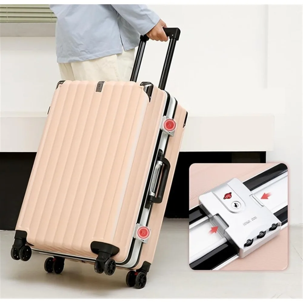 Cabin Luggage Password Suitcase Adjustable Lever Suitcases Large Capacity Hard Shell Luggage Unisex Suitcases with Wheels