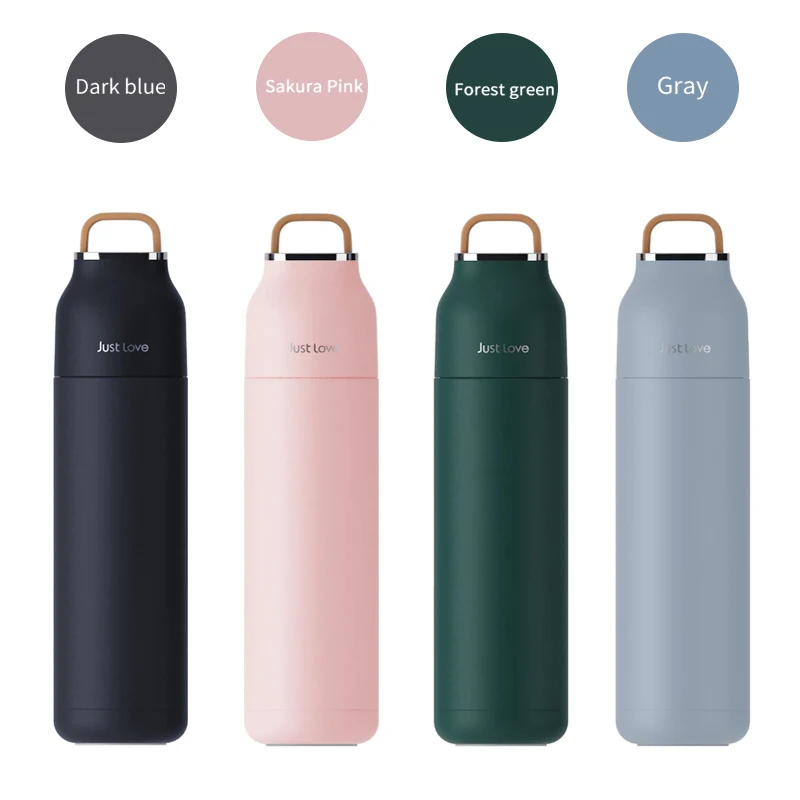 500ml Students Use Large Thermos Bottle Sport Vacuum Flask Tumbler Insulated Outdoors Cup Travel Tea Cup Lid Water Fice Cup