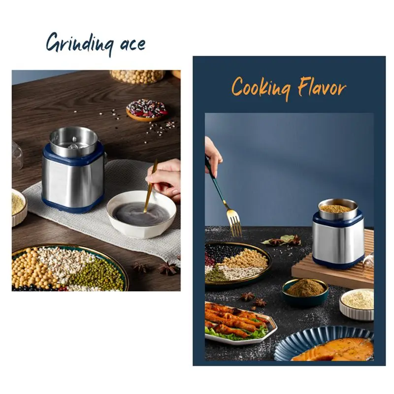 Multifunctional Coffee Grinder Herb Beans Spice pepper Grain Mill Ultra-fine Stainless steel Grind machine for kitchen 110V 220V