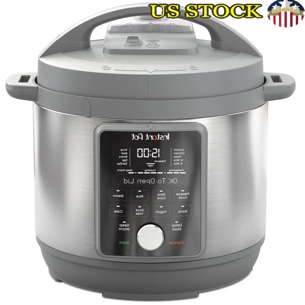 9-in-1 Electric Pressure Cooker Slow Cooker Rice Steamer Yogurt Maker Food Warmer Sterilizer with Quiet Steam Release App