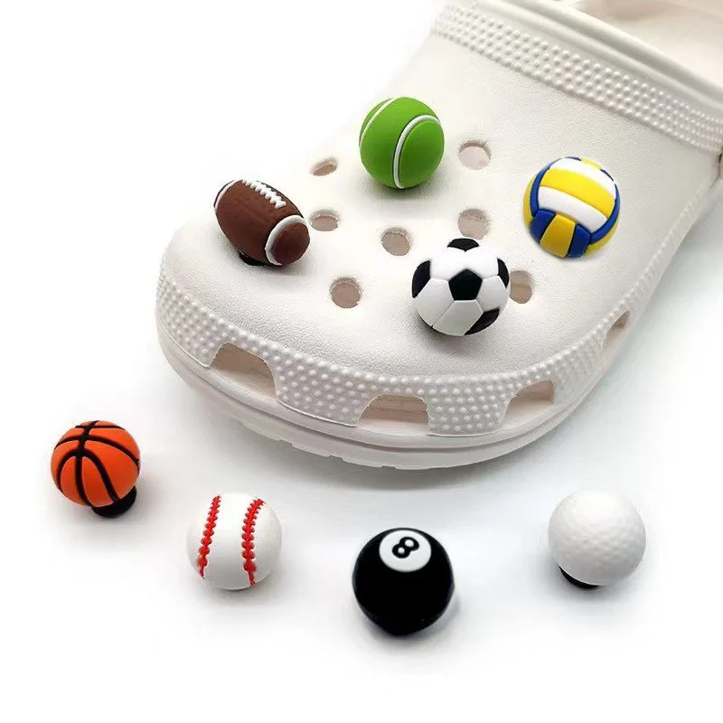 Soccer Football Sport Shoe Charm for Clogs Sandals Basketball Decoration Shoe Fashion Garden Shoes Accessories Charms Boys Gifts